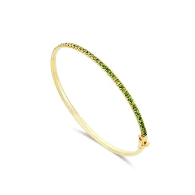 Dinny Hall Women's Yellow / Green Minnow Tsavorite Bangle In Gold