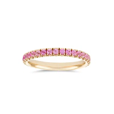 Dinny Hall Women's Yellow / Pink Minnow Medium Pink Sapphire Three Quarter Eternity Ring