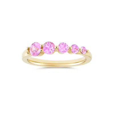 Dinny Hall Women's Yellow / Pink Shuga Pink Sapphire Graduated Ring In Multi