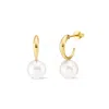 Dinny Hall Women's Yellow / White / Gold Toro Pearl Drop Hoops In Gold