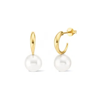 Dinny Hall Women's Yellow / White / Gold Toro Pearl Drop Hoops