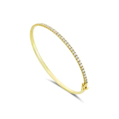 Dinny Hall Women's Yellow / White Minnow Lab-grown Diamond Bangle In Gold