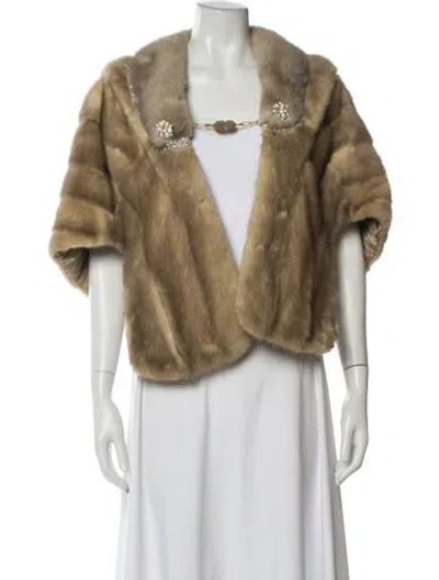 Pre-owned Dino Ricco Fur Jacket In Neutral