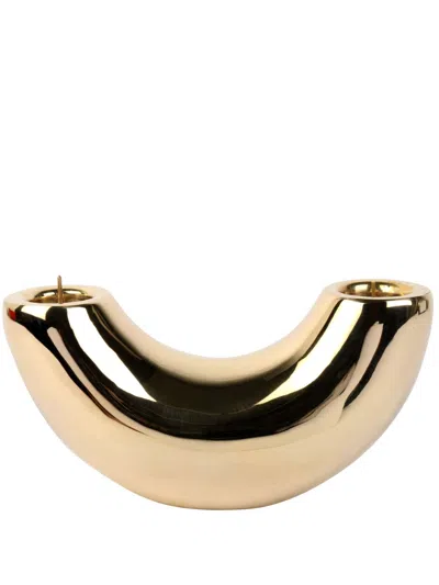 Dinosaur Designs Horn Kerzenhalter Aus Messing In Gold