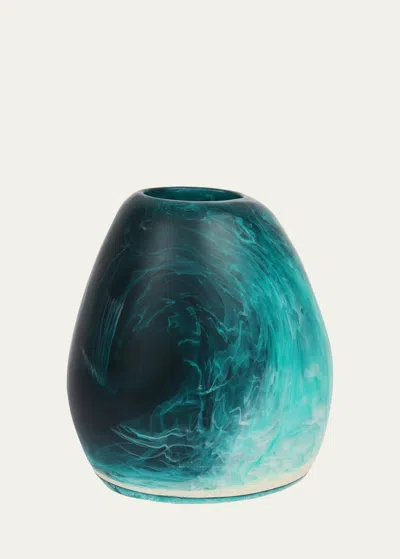 Dinosaur Designs Large Stone Vase In Green