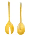 Dinosaur Designs Long-handle Salad Servers In Gold