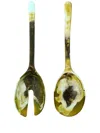Dinosaur Designs Distressed-effect Salad Servers In Grün