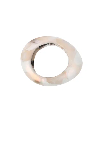 Dinosaur Designs Medium Rock Bangle Bracelet In Sandy Pearl