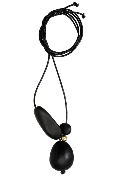 Dinosaur Designs Rock Cluster Pendant Necklace In Black & Silver