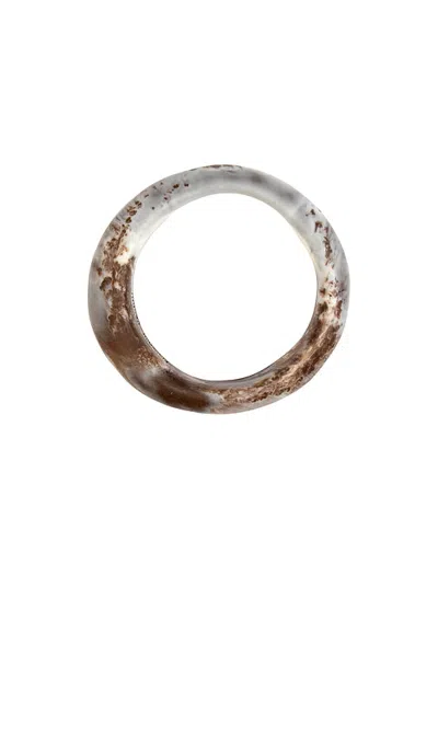 Dinosaur Designs Small Organic Bangle Bracelet In Cappuccino