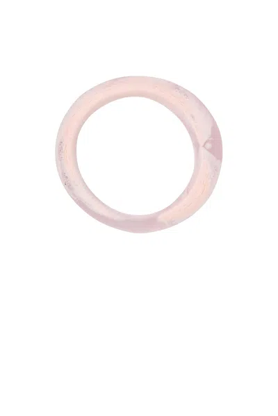 Dinosaur Designs Small Organic Bangle Bracelet In Shell Pink