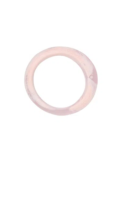 Dinosaur Designs Small Organic Bangle Bracelet In Shell Pink