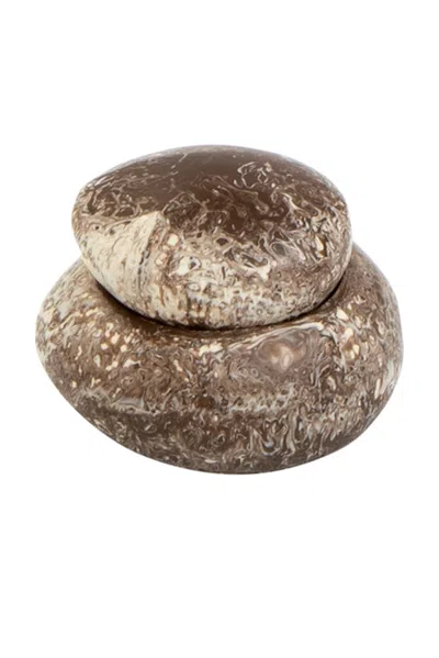 Dinosaur Designs Small Pebble Jar In Cappuccino
