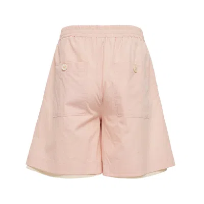 Diomene Aster Micro Embroidered Drawstring Shorts In Pink