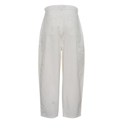 Diomene Baby Breath Embroidered Wide Pants In White