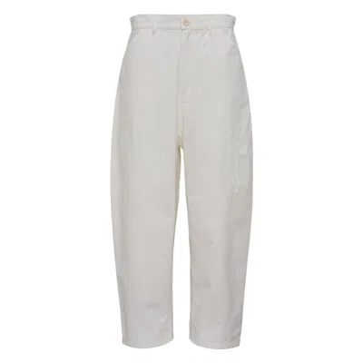Diomene Baby Breath Embroidered Wide Pants In White