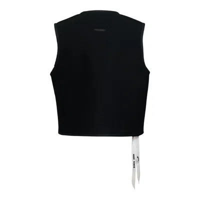 Diomene Boiled Wool Vest In Black
