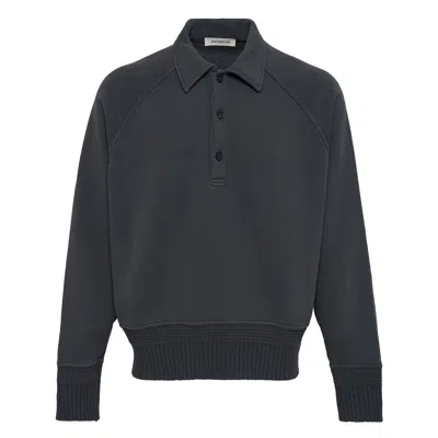Diomene Camelia Heavy Jersey Polo In Gray