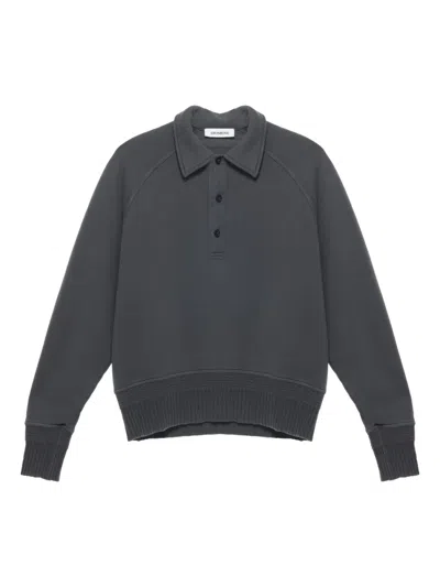 Diomene Camelia Polo Sweatshirt In Gray