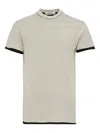 Diomene Contrast-trim T-shirt In Neutral