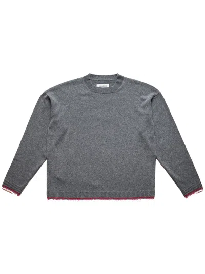 Diomene Contrasting-trim Sweater In Grey