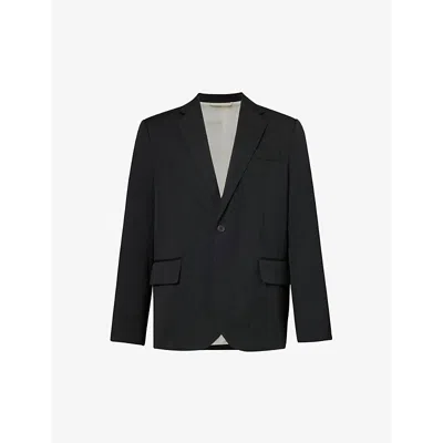 Diomene Mens Meteroide Single-breasted Notched-lapel Wool Blazer