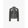 Diomene Mens Concrete Patch-pockets Relaxed-fit Wool Jacket In Concrete