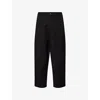 Diomene Mens Meteorite Relaxed-fit Wide-leg Cotton Trousers In Black