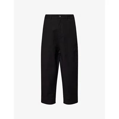 Diomene Mens Meteorite Relaxed-fit Wide-leg Cotton Trousers In Black