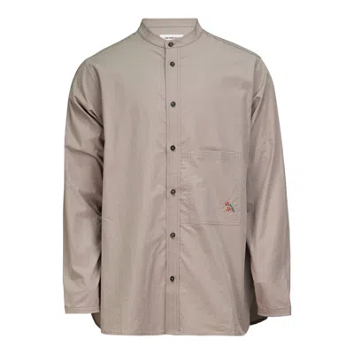 Diomene Stand Collar Shirt In Neutral