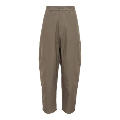 Diomene Wide Panel Trousers In Brown