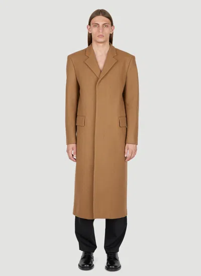 Diomene Wool Coat In Brown