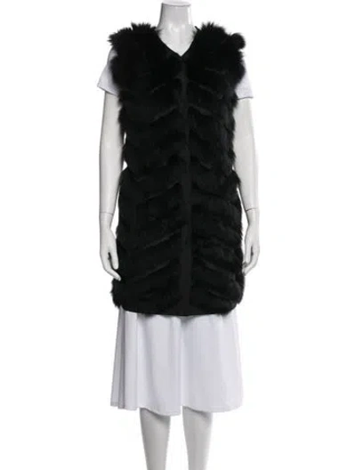 Pre-owned Diomi Fox Vest In Black