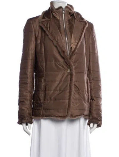 Pre-owned Diomi Jacket In Brown