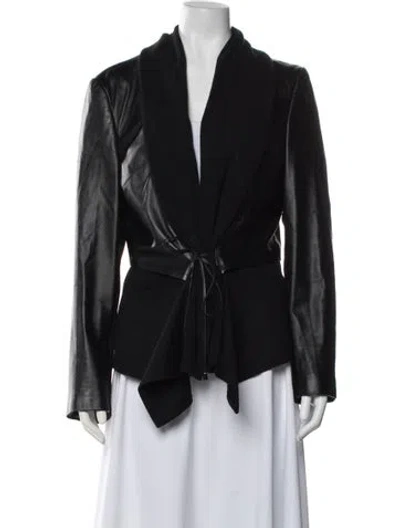 Pre-owned Diomi Leather Jacket In Black