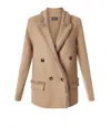 Diomi Women's Wool Blend Mink Blazer In Irish Cream In Brown