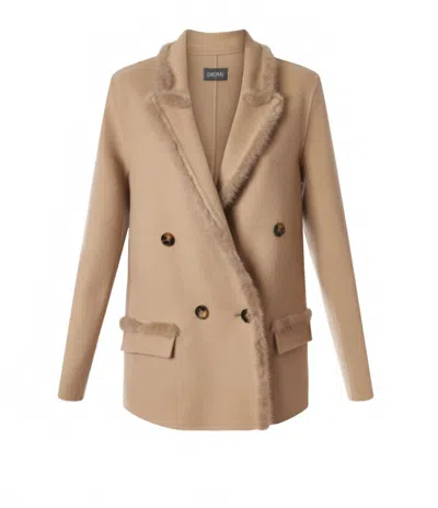 Diomi Women's Wool Blend Mink Blazer In Irish Cream In Brown