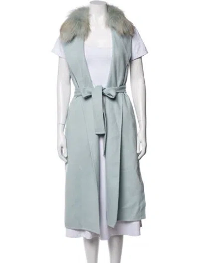 Pre-owned Diomi Wool Coat W/ Tags In Blue