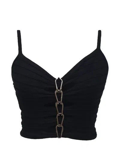 Pre-owned Dion Lee 2021 Central Chain Cami Top In Black