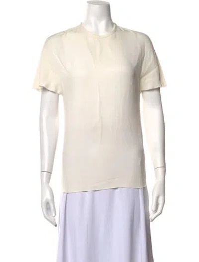 Pre-owned Dion Lee Acetate Crew Neck Top In Neutrals