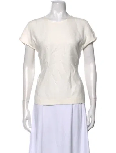 Pre-owned Dion Lee Acetate Crew Neck Top In White