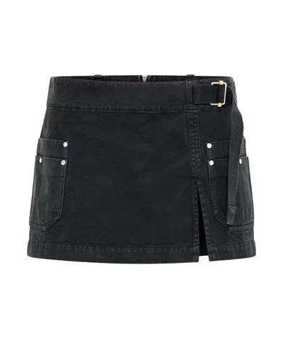 Dion Lee Apron Wrap Miniskirt In Black