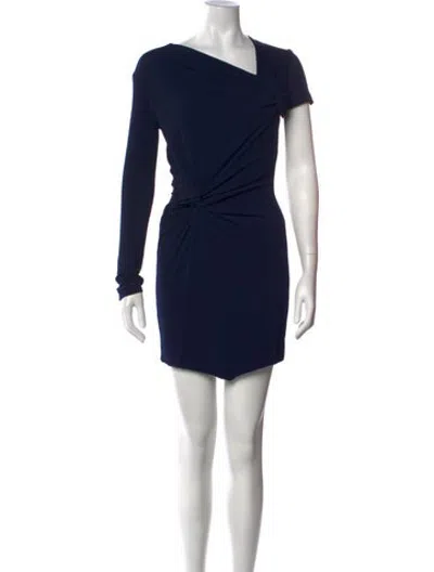 Pre-owned Dion Lee Asymmetrical Mini Dress In Black