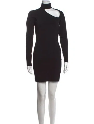 Pre-owned Dion Lee Asymmetrical Mini Dress W/ Tags In Black