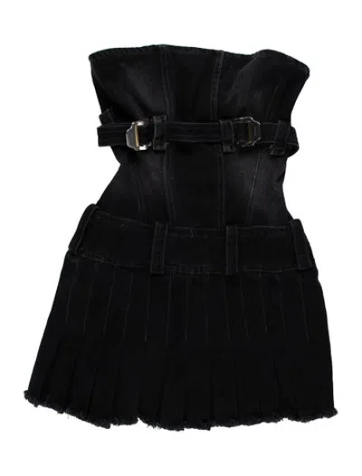 Pre-owned Dion Lee Asymmetrical Mini Dress W/ Tags In Black