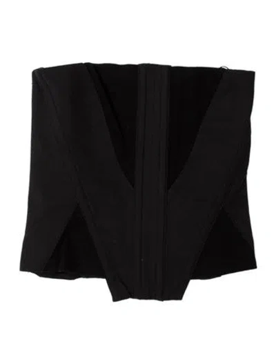 Pre-owned Dion Lee Asymmetrical Sleeveless Crop Top In Black