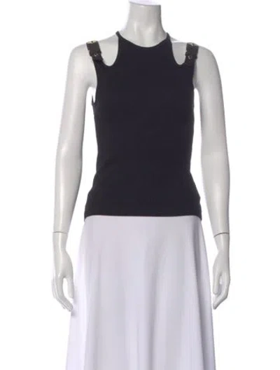 Pre-owned Dion Lee Asymmetrical Sleeveless Top In Black