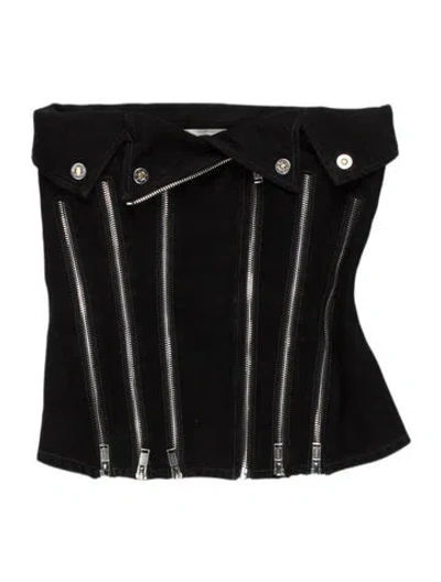 Pre-owned Dion Lee Asymmetrical Sleeveless Top In Black
