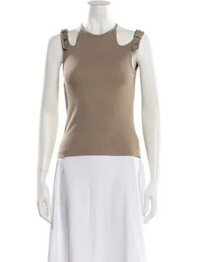 Pre-owned Dion Lee Asymmetrical Sleeveless Top In Neutrals