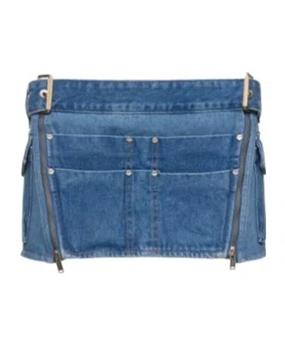 Dion Lee Belt-loop Skirt In Blue